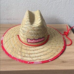 Budweiser Straw life guard Hat